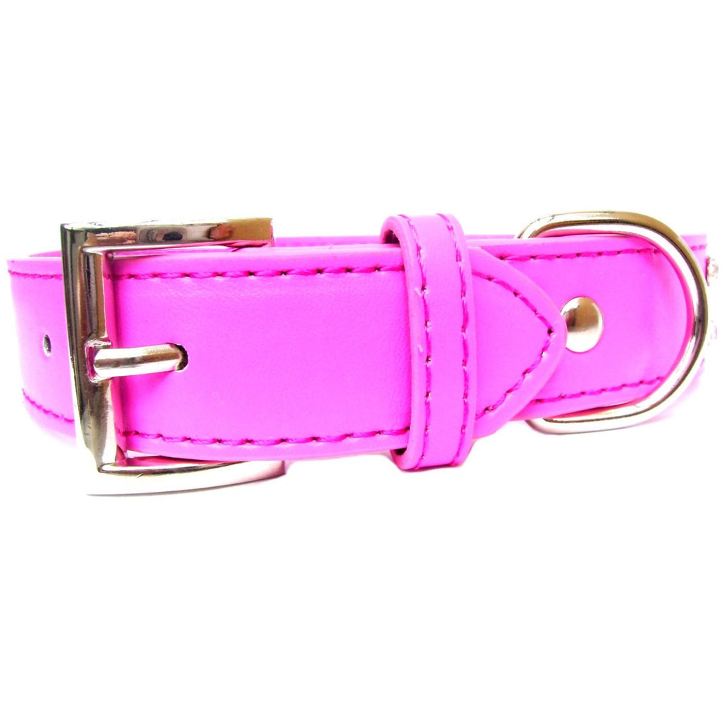 2-Row Dog Collars - Fuchsia Pink