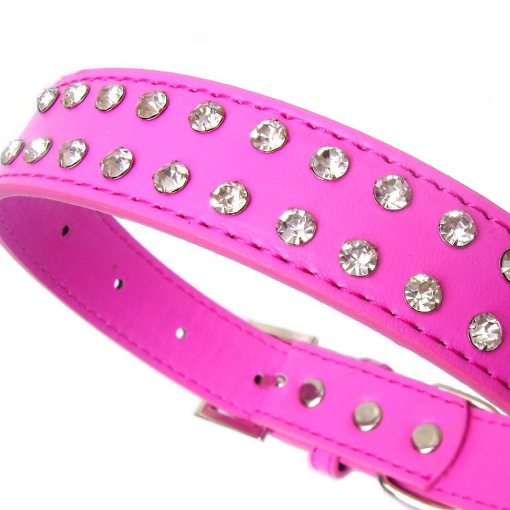 2-Row Dog Collars - Fuchsia Pink